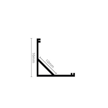 LED Alu Eck-Profil Corner 2 1616 weiss inkl. Abdeckung matt 2000mm