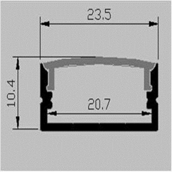 LED Alu Profil Standard 1 S-1709 inkl. Abdeckung klar 2000mm