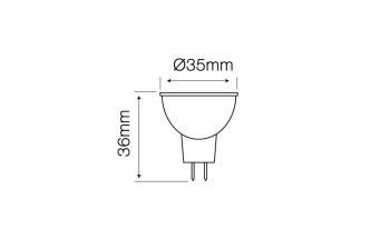 GU4 G11 MR11 SMD2835 3W warmweiß 2700K