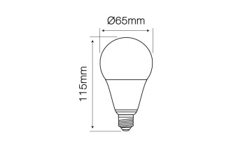 E27 13W 2700K 1300lm 170-250V A65 dimmbar