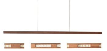 52w Echt-Holz Designer Pendelleuchte walnuss