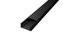 LED Alu Profil Standard 1 S-1709 schwarz inkl. Abdeckung 2000mm