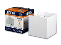 LED CUBE Up and Down Wandleuchte 2x3w weiß 4000k