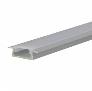 LED Alu Profil T-2309 seicht inkl. Abdeckung matt 2000mm