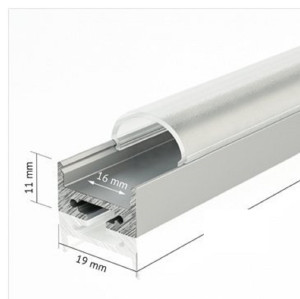 LED Alu Profil R-2020 Rund inkl. Abdeckung matt 2000mm