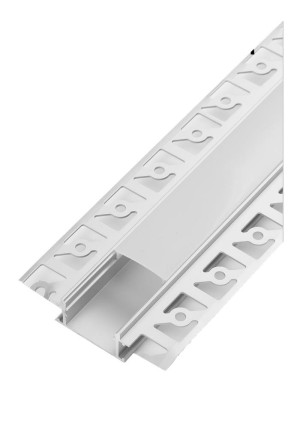LED Alu Unterputz Profil U-7418 inkl. Abdeckung matt 2000mm
