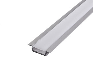 LED Alu Profil T-5614 breit inkl. Abdeckung matt 2000mm