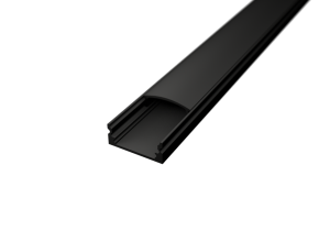 LED Aluprofil Standard 1 S-1709 black inkl. Abdeckung 2000mm