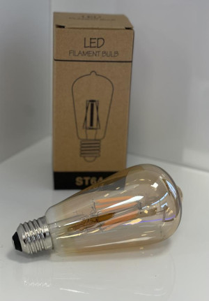 LED Filament Bulb E27 230v 8w 2200k dimmbar