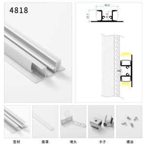 LED Alu Profil Up and Down 4818 inkl. Abdeckung matt 2000mm