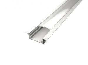 LED Alu Profil T-2309 seicht white edition inkl. Abdeckung matt 2000mm