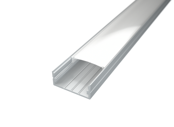 LED Alu Profil Standard 2 S-2310 inkl. Abdeckung matt 2000mm