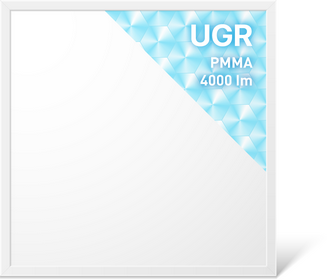 32w LED Panel 62x62cm, Neutralweiß 4000K, PMMA UGR <19