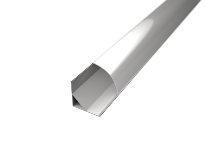 LED Alu Eck-Profil Corner 2 1616 weiss inkl. Abdeckung matt 2000mm