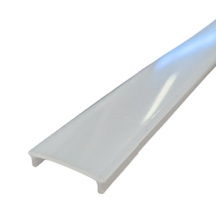 A1F Aluminium Einbauprofil 2 Meter Mit Opal-Abdeckung – Schwarz, Pulverbeschichtet, Für LED-Streifen Bis 13 Mm