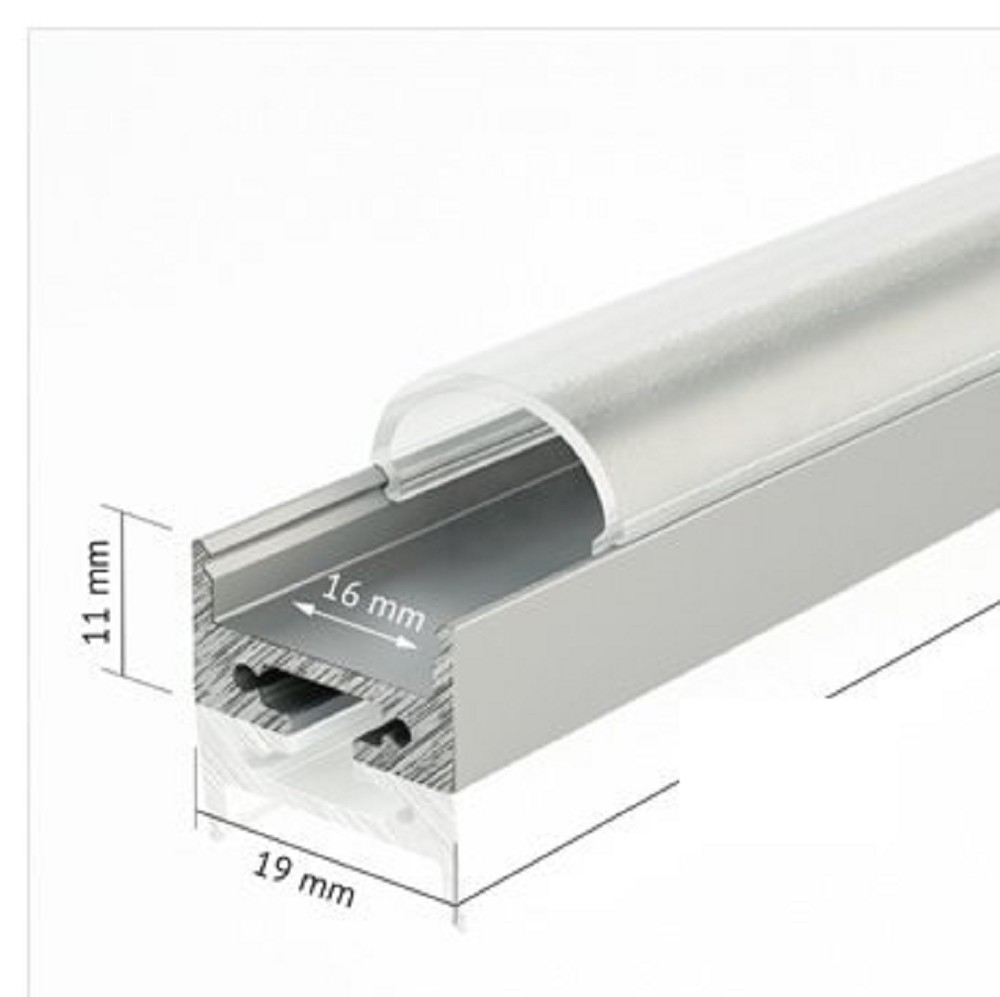Mistillid klynke sarkom LED Alu Profil R2020 rund 2000mm inkl. Cover